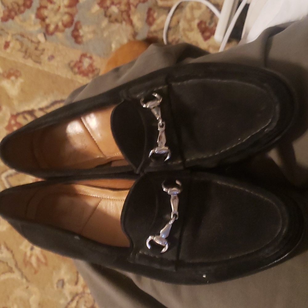 Allen Edmonds lucca loafers horsebit black suede 8.5